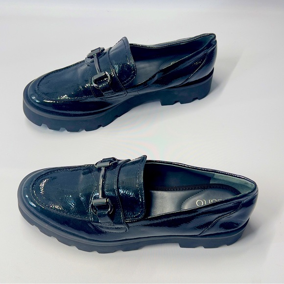 FRANCO SARTO Women’s size 7.5 Shiny Black Slip On Loafers - Picture 3 of 8